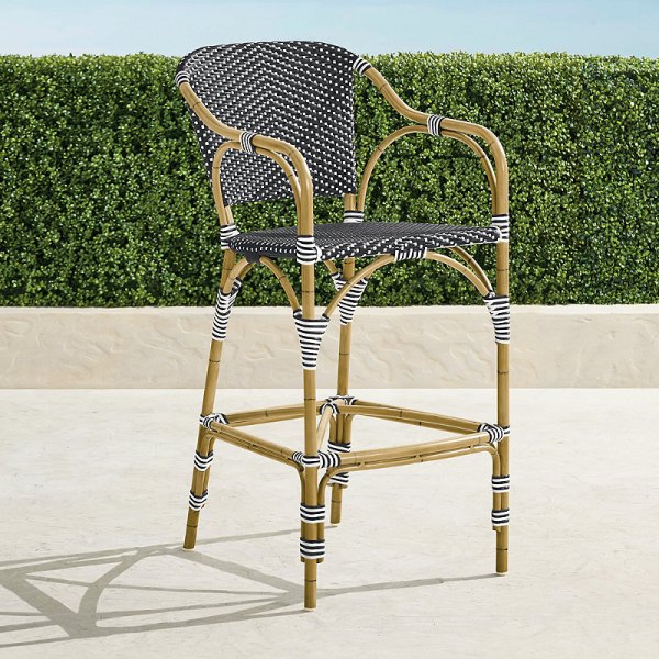 French Cafe Aluminum Stool Jade Frontgate