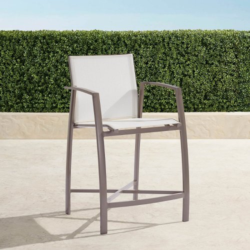 Newport Counter Stool in Aluminum Frontgate Resort Collection