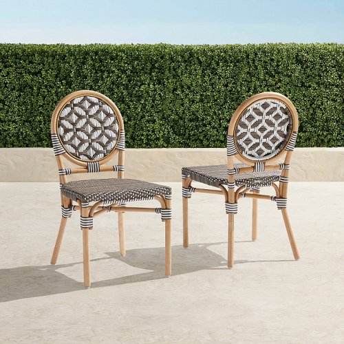 Set of 2 Leilani Rattan Bistro Chairs – Driftwood – Frontgate