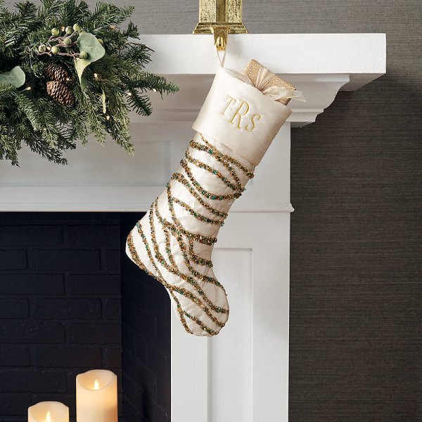 Snowy Seaside Stocking - Frontgate - Christmas Decorations