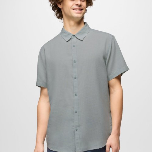 Mens prAna Lindores Shirt Saltwater