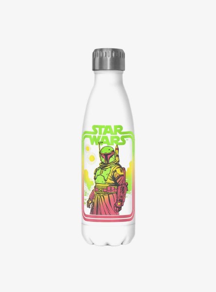 Star Wars The Book of Boba Fett White Stainless Steel Water Bottle