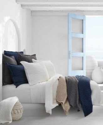 White Sand Pebble Beach Honeycomb Coverlets