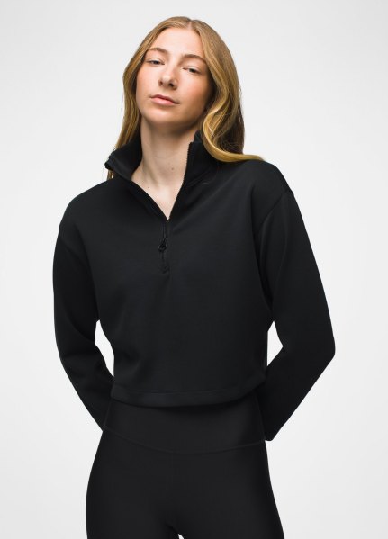 Womens prAna Shea Soft Half Zip Black