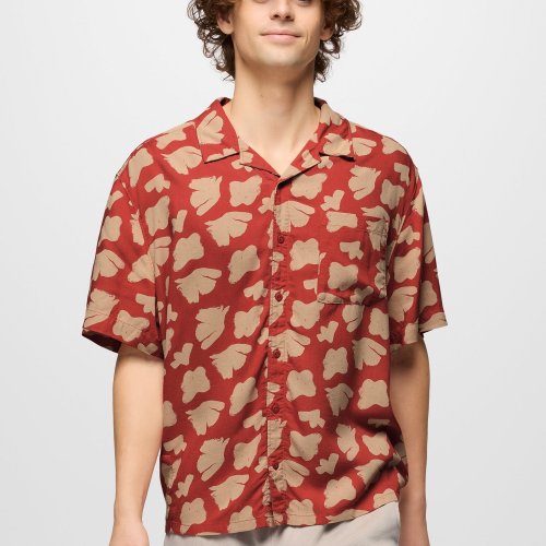 Mens prAna Peacepath Shirt Phoenix Smashed Potato