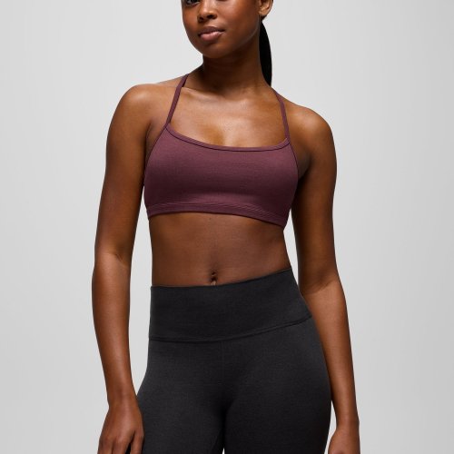 Womens prAna Heavana Every Minute Bra Deep Vino Heather