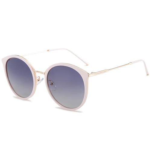 Polarized Cat Eye Retro Round Sunglasses for Women