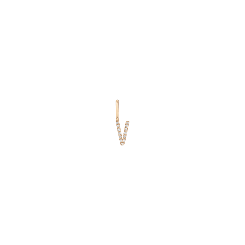 Aurate New York Classic Diamond Letter Pendant, 14k Gold