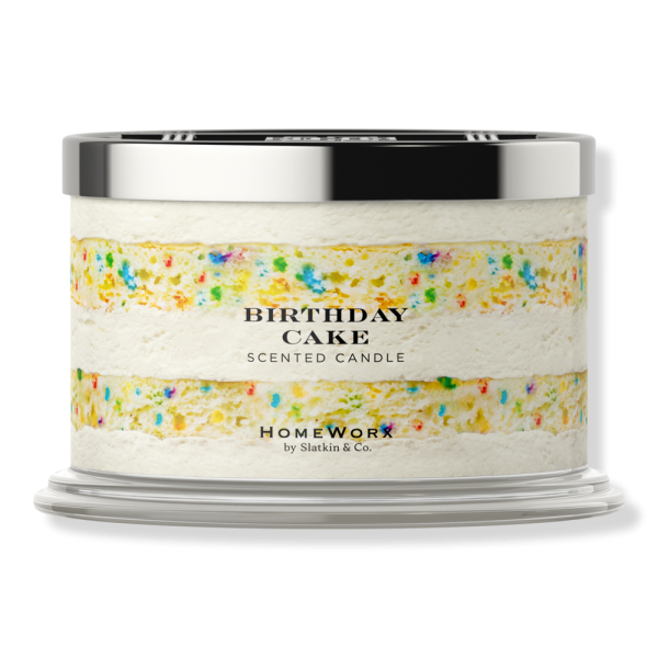 HomeWorx Birthday Cake 4-Wick Scented Candle
