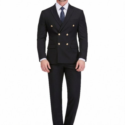 Gino Vitale Mens Slim Fit 2-Piece Double Breasted Suit
