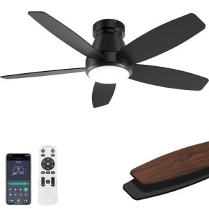 42 Inch Ceiling Fans with Lights, Quiet Reversible Fan with Remote