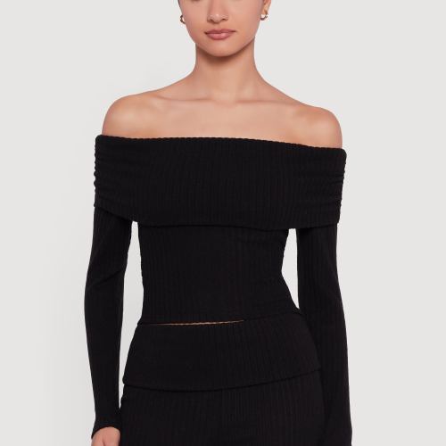 Womens Fold Over Off the Shoulder Dress