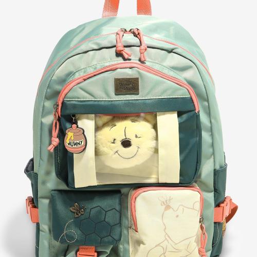 Disney Winnie the Pooh Pastel Multi-Pocket Backpack with Plush Pooh Bear Keychain – BoxLunch Exclusive
