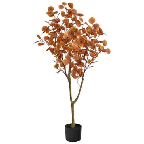 Potted Autumn Eucalyptus Tree By Nearly Natural in Orange | ft | Michaels