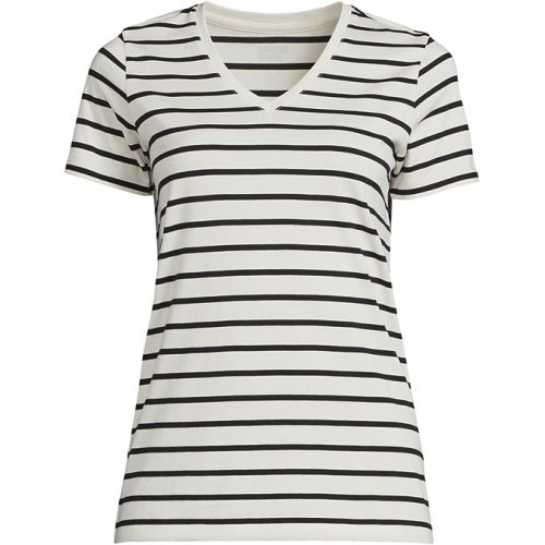 Plus Size Supima Cotton V-Neck T-Shirt Lands End