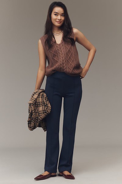 The Poppy Kick-Flare Full-Length Pull-On Pants by Maeve