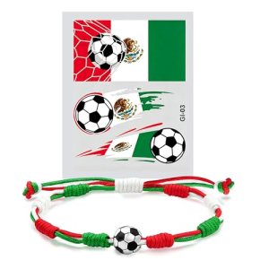 Mexico & USA Adjustable Soccer Bracelets for All Ages