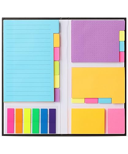 Sticky Notes Set, 410 Pack, Ruled, Dotted & Blank