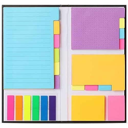 Sticky Notes Set, 410 Pack, Ruled, Dotted & Blank