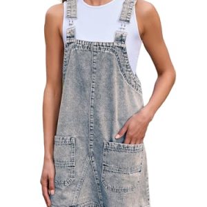 Denim Overall Dress Adjustable Straps