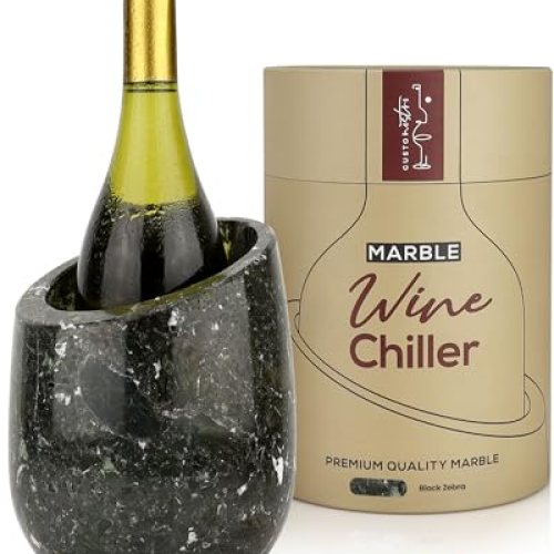 Marble Wine Chiller Bucket – 750ml Wine Bottle Cooler and Champagne Chiller for Party