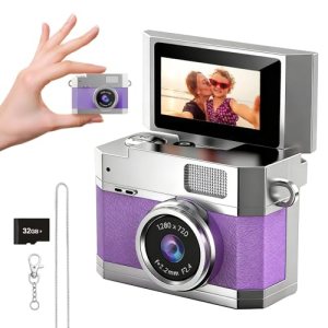 Mini Keychain Digital Camera Purple‌