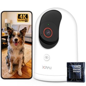 4K UHD Indoor Camera, 64G Built-in Storage No Subscription