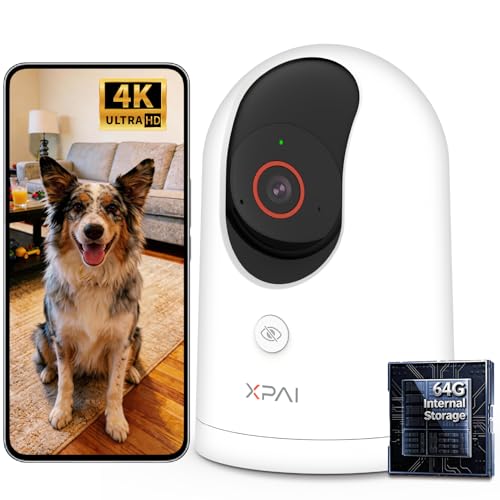 4K UHD Indoor Camera, 64G Built-in Storage No Subscription