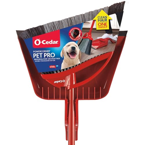 O-Cedar Pet Pro Broom with Step-On Dustpan