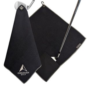 Clean Balls Go Further Magnetic Golf Towel (Greenside 18″ x 18″)