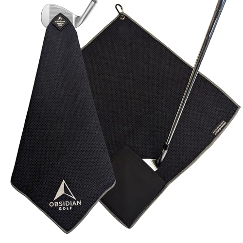 Clean Balls Go Further Magnetic Golf Towel (Greenside 18″ x 18″)