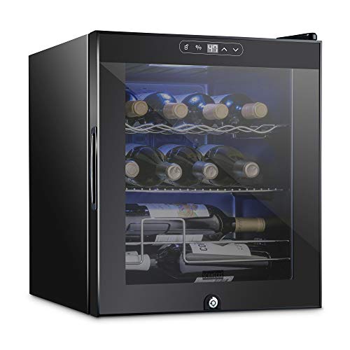 12 Bottle Compressor Wine Cooler Refrigerator w/Lock