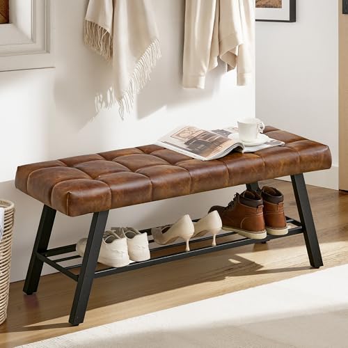 45″ Entryway Bench with Shoe Storage