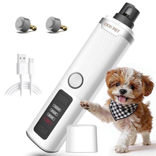 Quiet Electric Pet Nail Trimmer with 2 LED Lights, 3-Speed