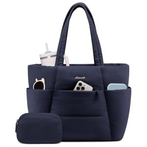 Puffer Tote Bag with 40oz Cup Holder
