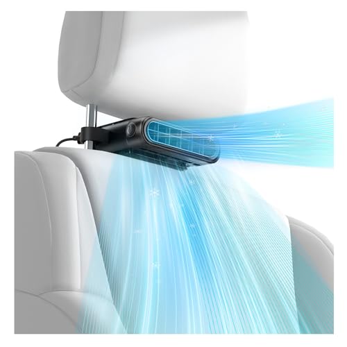 Car Seat Fan with Seatback Cooling Airflow for Driver & Back Seat Passengers