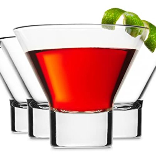 Godinger Martini Glasses, Italian Cocktail Glasses, Dessert Cups, Set of 4, 8oz – Made in Italy