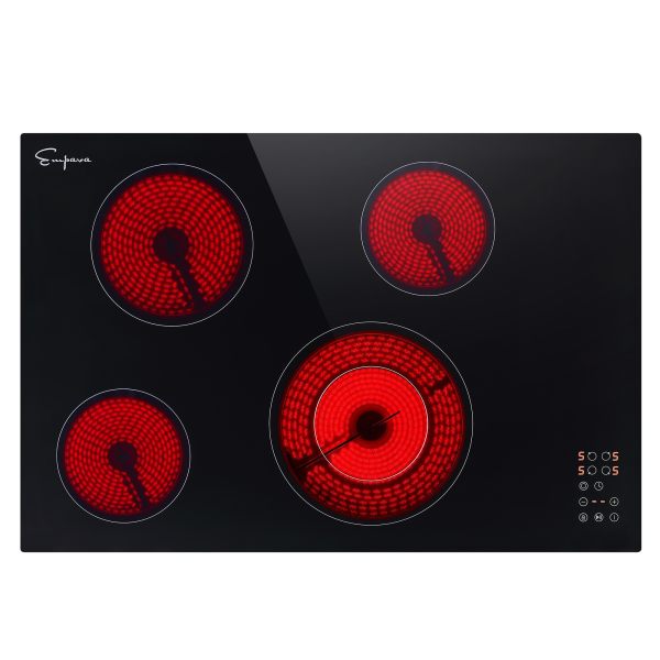 Empava Electric Stove burners Black Cooktop Stainless Steel
