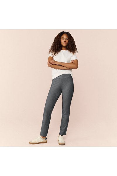 Womens Starfish Mid Rise Slim Leg Pants Lands End