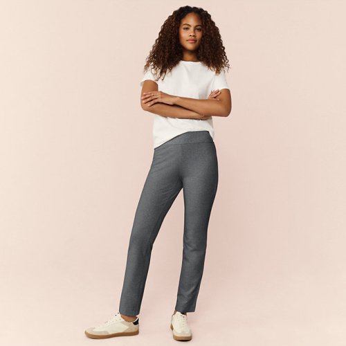 Womens Starfish Mid Rise Slim Leg Pants Lands End