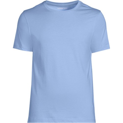 Unisex Short Sleeve Basic Jersey T-shirt Lands End Blue
