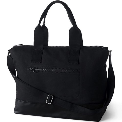 Canvas Weekender Duffle Bag – Lands End – Black