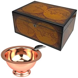 Desktop Humidor With Cedar Tray & Cigar Ashtray