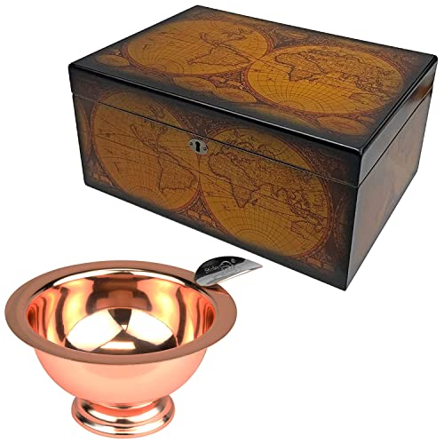 Desktop Humidor With Cedar Tray & Cigar Ashtray