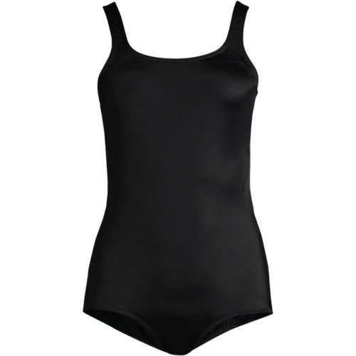 Womens Mastectomy Scoop Neck Tugless One Piece Swimsuit Lands End