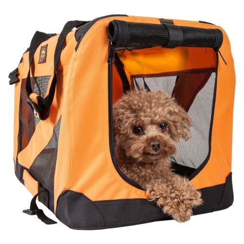 Pet Life Deluxe 360 Vista View Carrier Dog And Cat Travel in Orange, Size: X | Mesh/nylon PetSmart