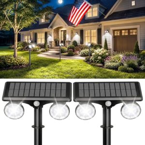 Solar Spot Lights Outdoor Waterproof 2Pack Motion Sensor