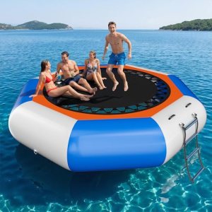 Inflatable Water Trampoline, 10FT for Kids & Adults