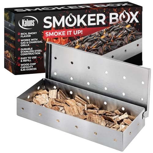 Universal Stainless Steel Smoker Box, Gas or Charcoal Grill