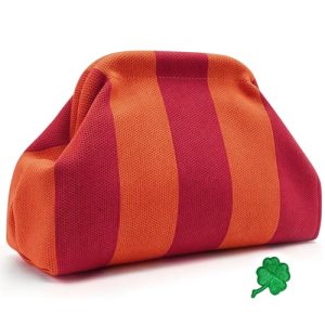 Woven Clutch Purses, Beach or Evening Crochet Striped